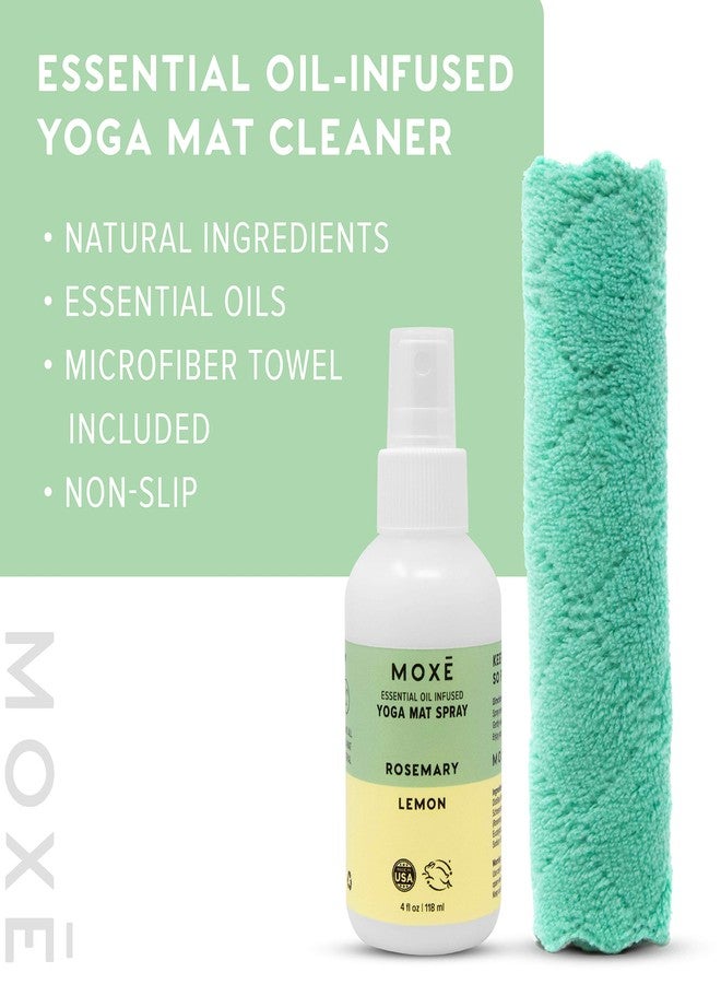 MOXE Yoga Mat Cleaner, Green America Certified, Rosemary and Lemon Essential Oils, Safe for All Mats and Exercise Equipment, 4 Oz (1 Pack) - Image 3